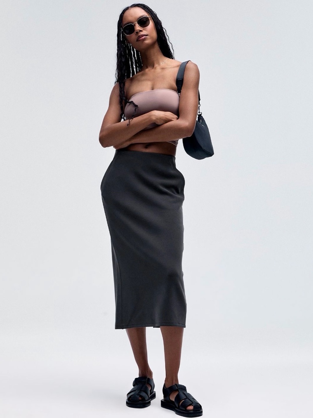lululemon athletica Black Midi Pencil Skirt